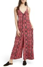 Women's Free People Snake Print Jumpsuit - Red