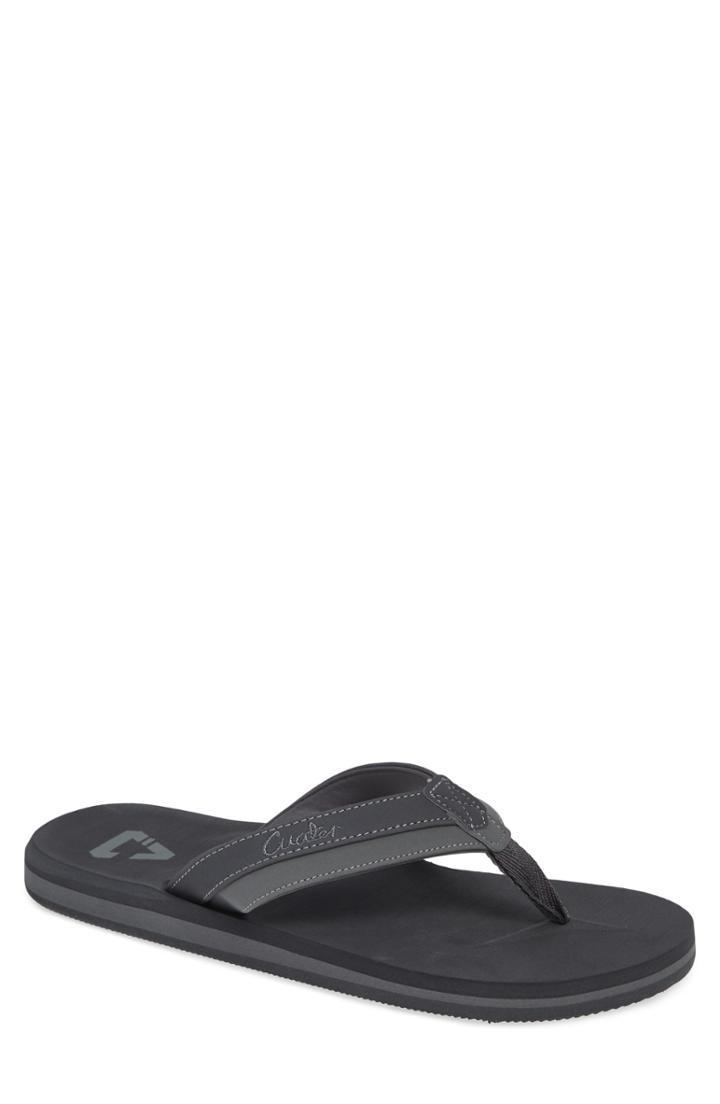 Men's Cuater By Travis Mathew Fridays Flip Flop M - Grey