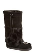 Women's Manitobah Mukluks 'snowy Owl' Genuine Fur & Suede Mukluk M - Black