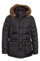 Men's Moncler Cluny Giubbotto Down Parka With Genuine Coyote Fur Trim - Black