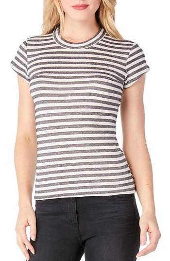 Women's Michael Stars Stripe Crewneck Top, Size - Ivory
