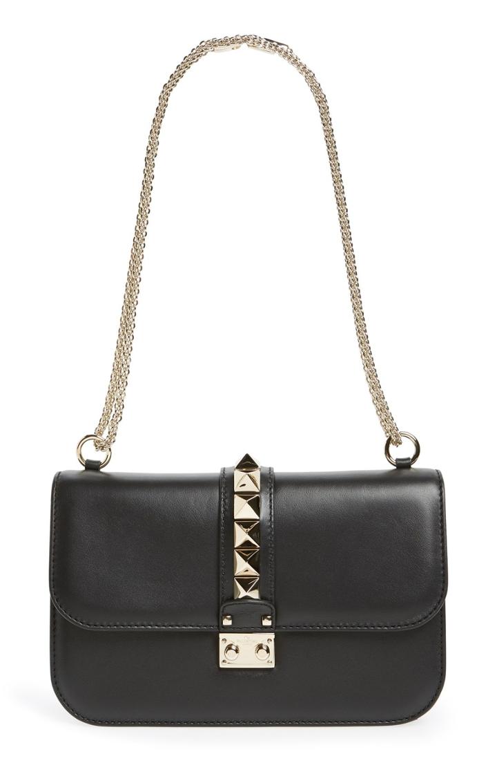 Valentino Garavani 'medium Lock' Shoulder Bag - Black