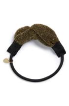 Cara Metallic Yarn Twist Ponytail Holder, Size - Metallic