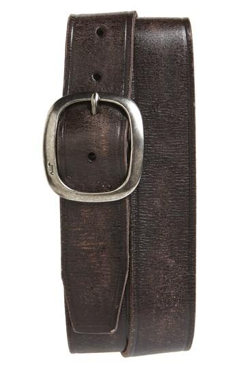Men's John Varvatos Collection Distressed Leather Belt - Dark Brown