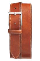 Men's Bosca The Franco Leather Belt - Amber