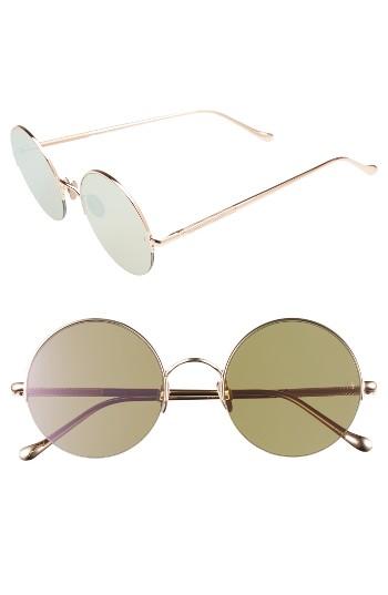 Women's Sunday Somewhere Raine 53mm Round Sunglasses - Rose Gold