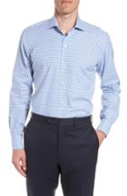 Men's Ledbury Garrison Slim Fit Check Dress Shirt .5 - Blue