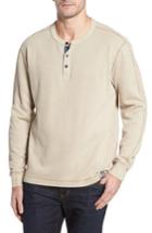 Men's Thaddeus Hans Long Sleeve Henley T-shirt, Size - Beige