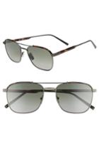 Men's Salvatore Ferragamo Classic Logo 56mm Aviator Sunglasses - Antique Ruthenium/ Havana