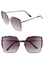 Women's Bp. 64mm Oversize Square Sunglasses - Black/ Black
