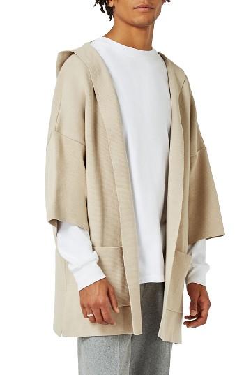 Men's Topman Cotton Kimono Hoodie