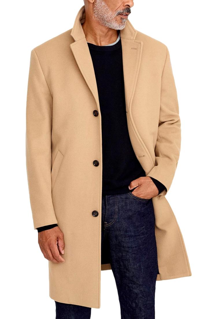 Men's J.crew Ludlow Wool & Cashmere Topcoat R - Brown