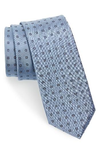 Men's Calibrate Descrete Geometric Silk Tie, Size - Grey