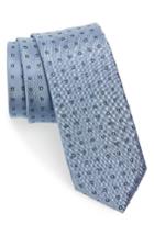 Men's Calibrate Descrete Geometric Silk Tie, Size - Grey