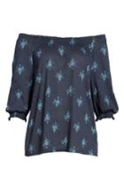 Women's La Vie Rebecca Taylor Celeste Jersey Blouse - Blue
