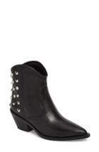 Women's Marc Fisher Baily Studded Western Bootie M - Black