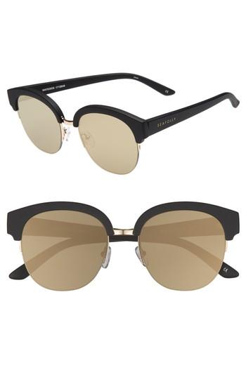 Women's Seafolly Wategos 53mm Cat Eye Sunglasses - Black