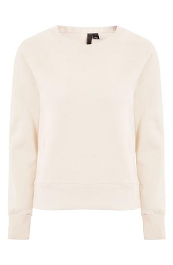 Women's Topshop Boutique Raglan Sweatshirt Us (fits Like 0) - Ivory