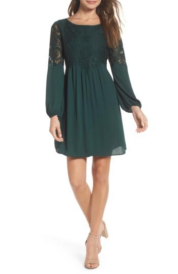 Women's Chelsea28 Lace Fit & Flare Dress - Green