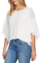 Women's 1.state Flounce Sleeve Pleated Blouse, Size - White
