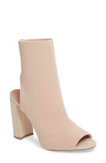 Women's Topshop Sister Block Heel Sock Bootie .5us / 38eu M - Beige