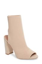 Women's Topshop Sister Block Heel Sock Bootie .5us / 38eu M - Beige