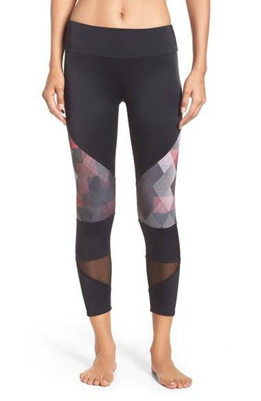 Women's Onzie Mesh Inset Capris, Size S/m - Black