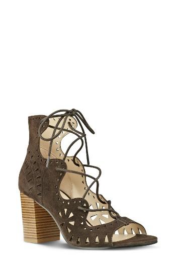 Women's Nine West Gweniah Ghillie Lace Gladiator Sandal M - Brown