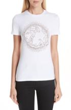 Women's Versace Collection Medusa Crystal Embellished Jersey Tee Us / 38 It - White