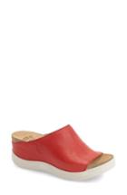 Women's Fly London 'wigg' Platform Wedge Slide Sandal -8.5us / 39eu - Red