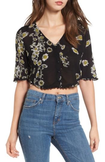 Women's Obey Hattie Crop Top - Black