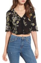 Women's Obey Hattie Crop Top - Black