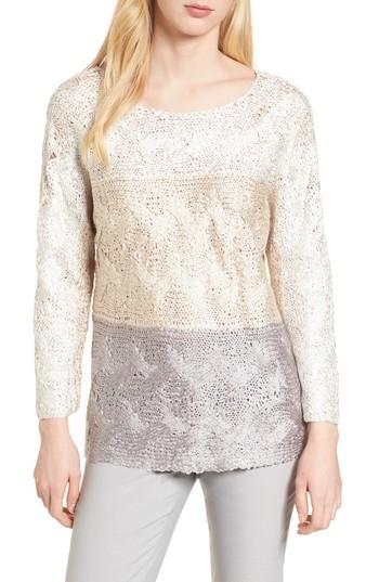 Women's Nic+zoe Daydreamer Ombre Sweater - Beige