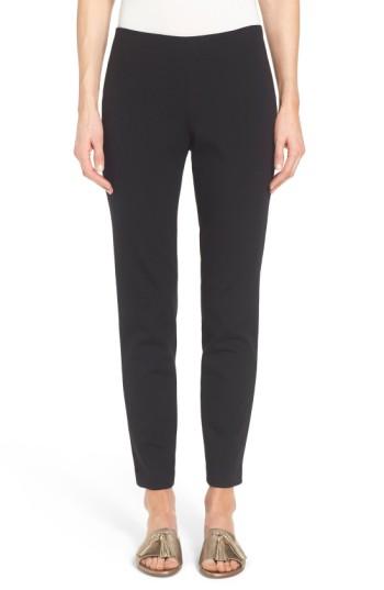 Women's Lafayette 148 New York Heyward Punto Milano Slim Pants, Size - Black