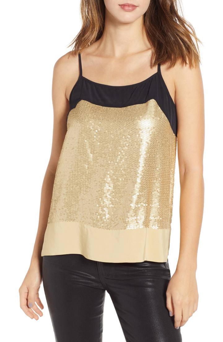Women's Chelsea28 Sequin Camisole, Size - Metallic