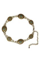Women's Lovestrength Camilla Genuine Turquoise Chain Belt, Size - Brass