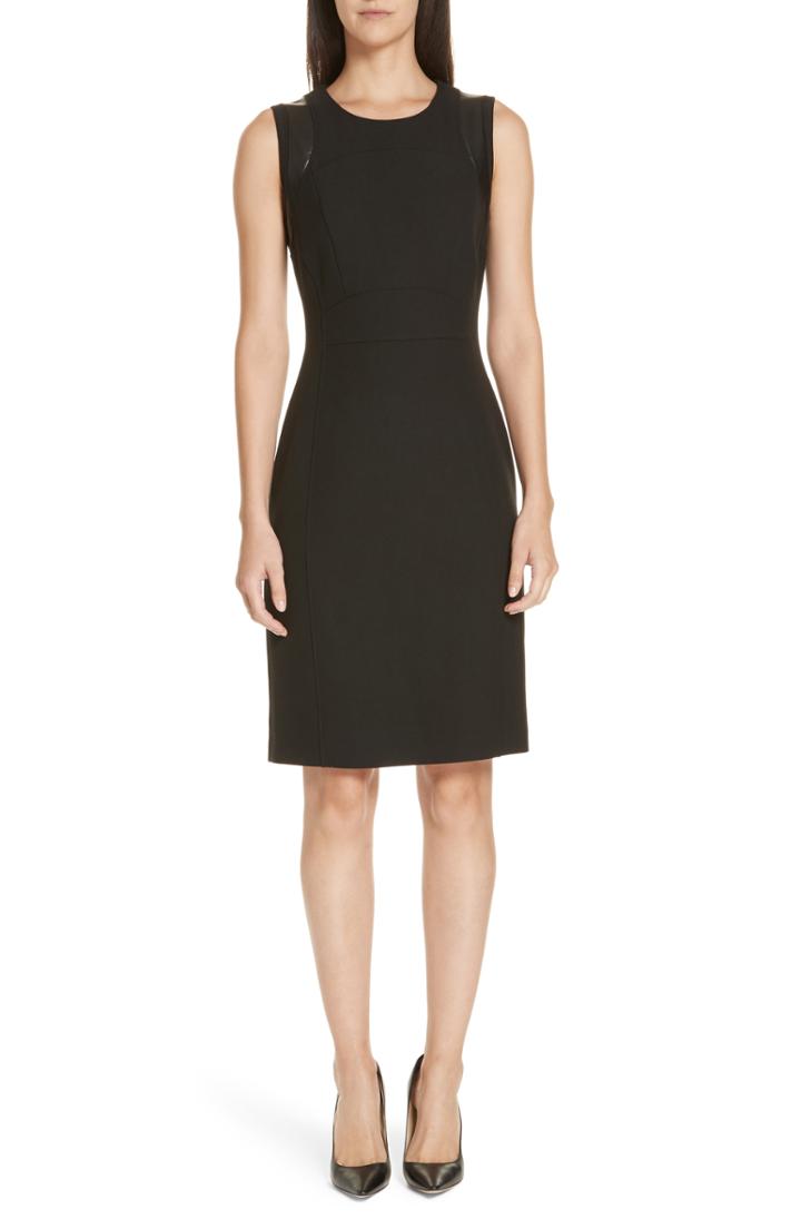 Petite Women's Boss Daleta Sheath Dress P - Black