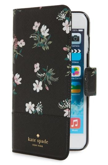 Kate Spade New York Cedar Street Faux Leather Iphone 7/8 & 7/8 Folio Case - Black