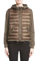 Women's Moncler Quilted Front Hooded Jacket - Green