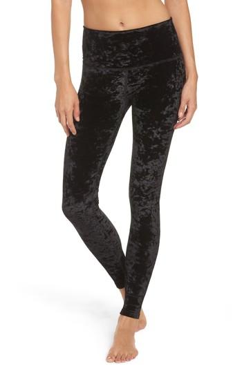 Women's Beyond Yoga Crushed Velvet Leggings - Black