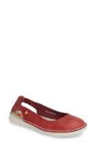 Women's Softinos By Fly London Tor Ballerina Flat Us / 35eu - Red