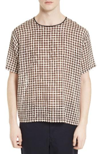 Men's Acne Studios Woven Plaid T-shirt