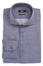 Men's Boss Jerrin Slim Fit Diamond Dress Shirt .5 - Blue
