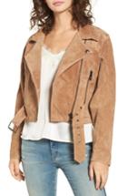 Women's Blanknyc Dolman Sleeve Sueded Moto Jacket - Beige