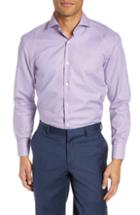 Men's Boss Mark Trim Fit Geometric Dress Shirt L - Pink