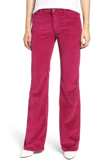 Women's Current/elliott The Jarvis High Waist Corduroy Bootcut Pants - Pink