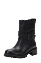 Women's Ross & Snow Genuine Shearling Lined Moto Boot