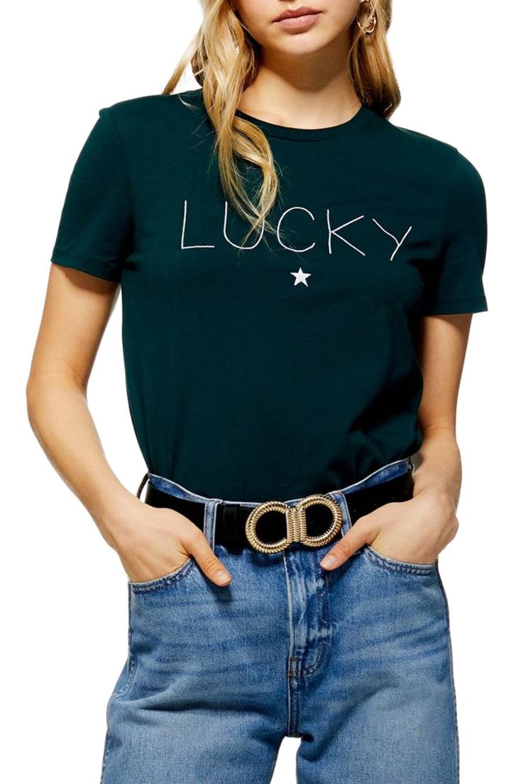 Women's Topshop Lucky Star Tee