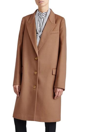 Women's Burberry Fellhurst Wool & Cashmere Coat Us / 50 It - Brown