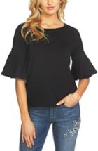 Women's Cece Bell Sleeve Paisley Top - Black